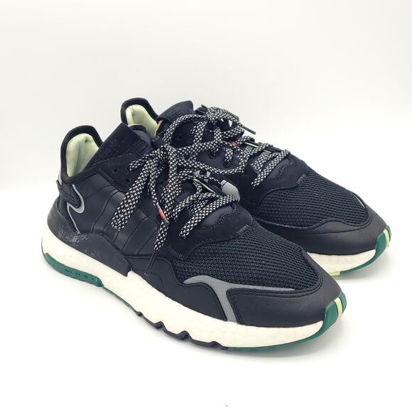 Adidas Originals Nite Jogger 3M Black Green Boost EE5914 Women’s Size 10 - Picture 2 of 9